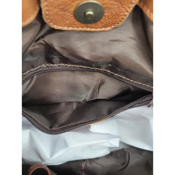 Madi Pelleteria Genuine Leather Brown Hobo Shoulder Handbag Straps - Picture 8 of 16